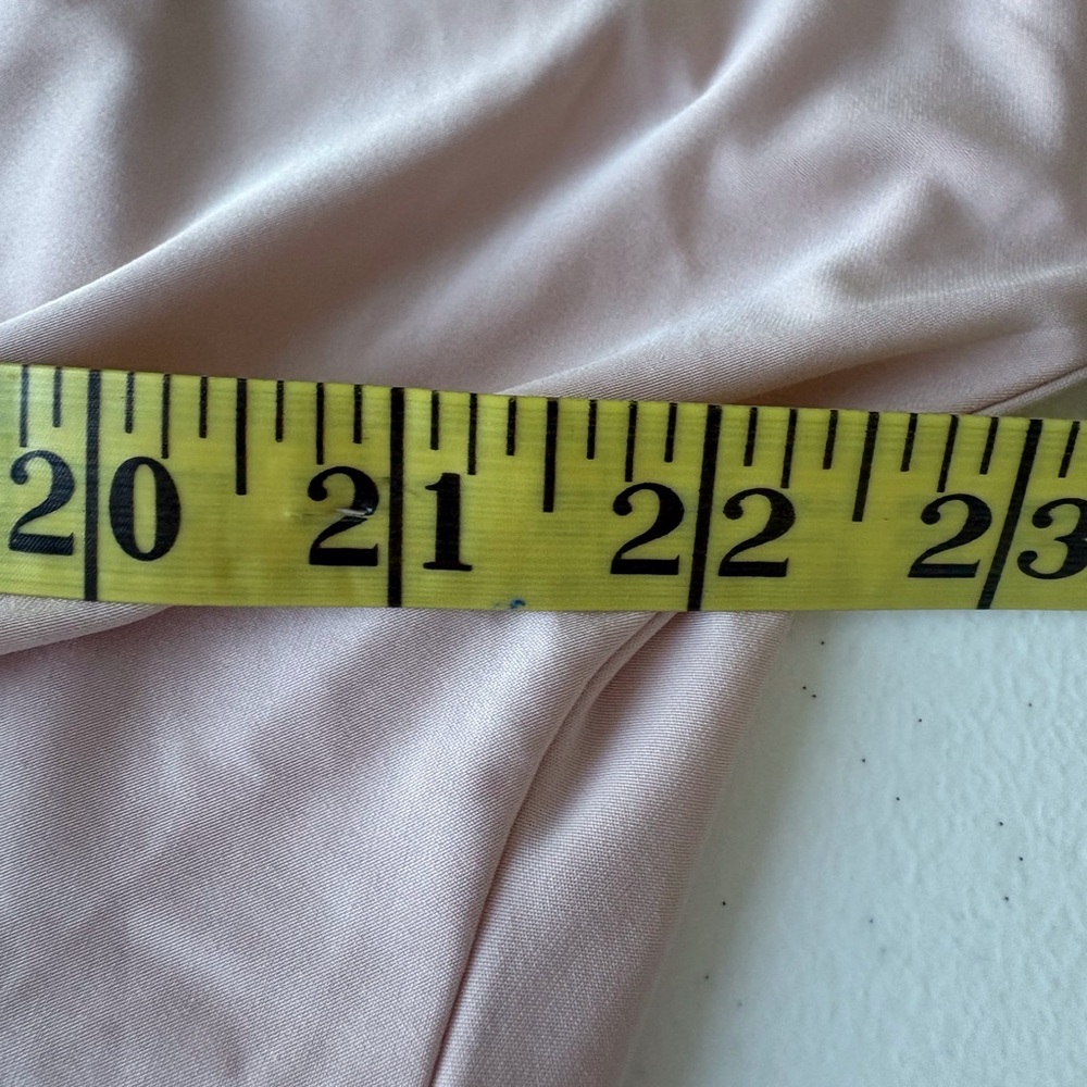 WHBM XL Ballet‎ Pink Short Sleeve VNeck Twist Top Office Career Travel Soft - Picture 10 of 11